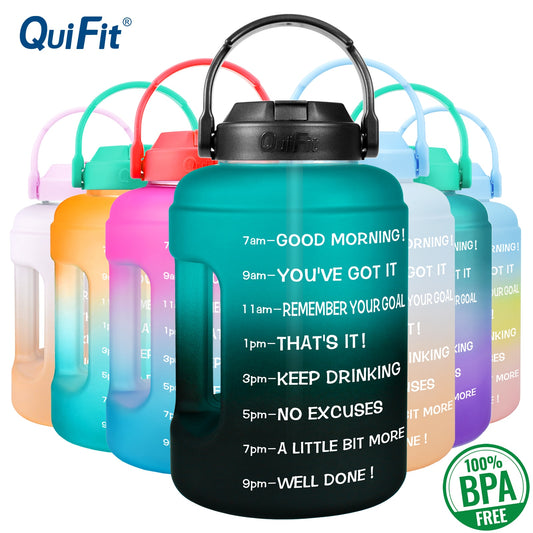 Water Bottle With Straw BPA Free Sport Fitness Tourism GYM Travel Times Jug