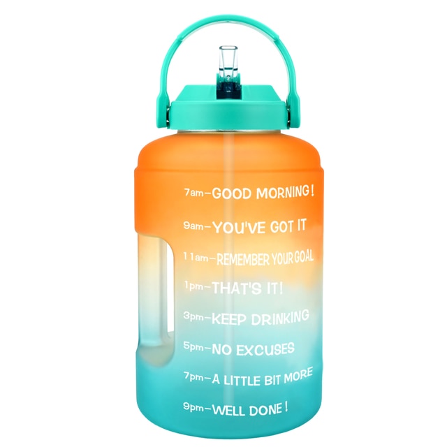 Water Bottle With Straw BPA Free Sport Fitness Tourism GYM Travel Times Jug