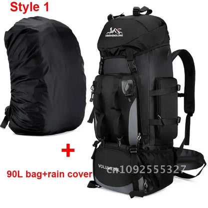 80L 90L Large Camping Backpack Travel Bag Men's Women Luggage Hiking Shoulder Bags Outdoor Climbing Trekking Men Traveling Bag