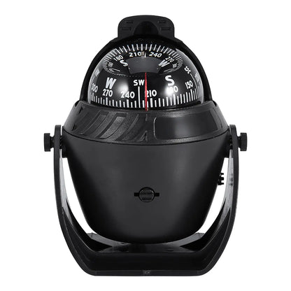 High Precision ABS Plastic Pivoting Marine Compass with LED Light - Ideal for Boats & Navigation