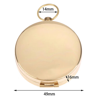 High Quality Camping Hiking Pocket Brass Golden Compass Portable Compass Navigation for Outdoor Activities