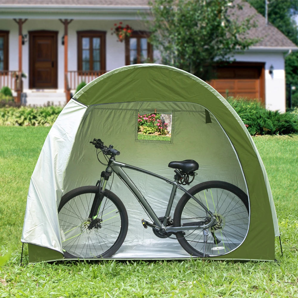 Outdoor Bike Storage Tent 210D Oxford Fabric Waterproof Bicycle Storage Shed for Bikes