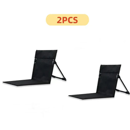 PACOONE Backrest Cushion Folding Back Chair Beach Chairs Ultra-Light Folding Camping Chair Outdoor Garden Park Single Lazy Chair