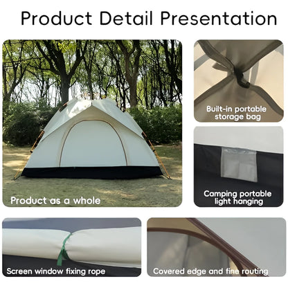 2-3 Person Camping Tent, Outdoor Pop Up Tent, Automatic Tents for Camping Waterproof Family Camping Tent, Easy Set Up Tent