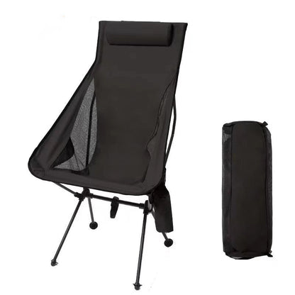 Westtune Portable Folding Camping Chair with Headrest Lightweight Tourist Chairs Aluminum Alloy Fishing Chair Outdoor Furniture