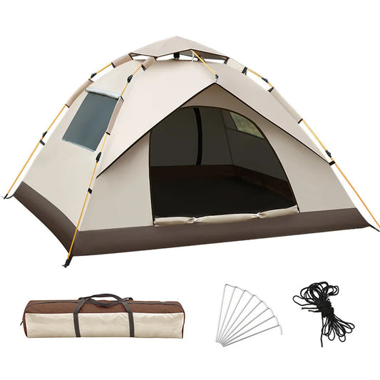 LIGHTEN UP Outdoor Automatic Quick Open Tent Rainfly Waterproof Camping Tent Family Outdoor Instant Setup Tent with Carring Bag