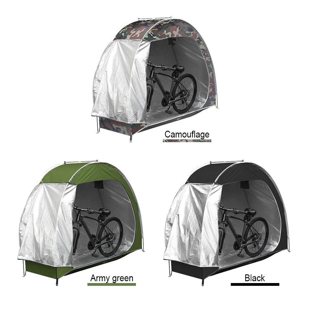 Outdoor Bike Storage Tent 210D Oxford Fabric Waterproof Bicycle Storage Shed for Bikes