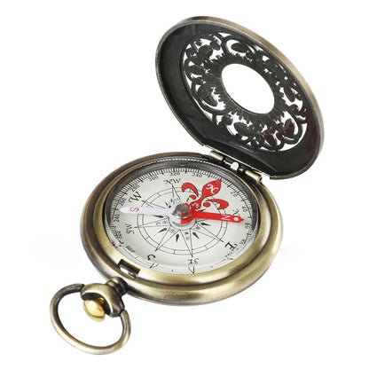 Vintage Bronze Pocket Compass Retro Outdoor Hiking Navigation Compass Kid Gift Retro Pocket Watch Compass Outdoor Tool