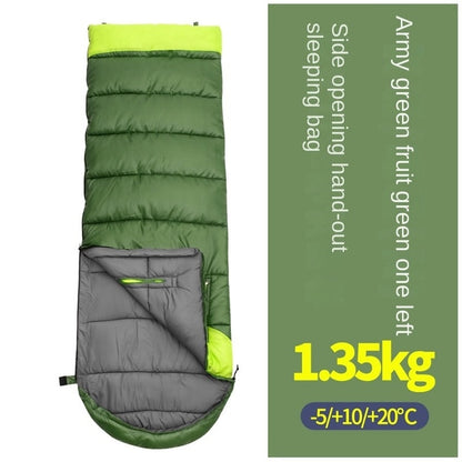 Spring and autumn outdoor camping double splicing cotton sleeping bag