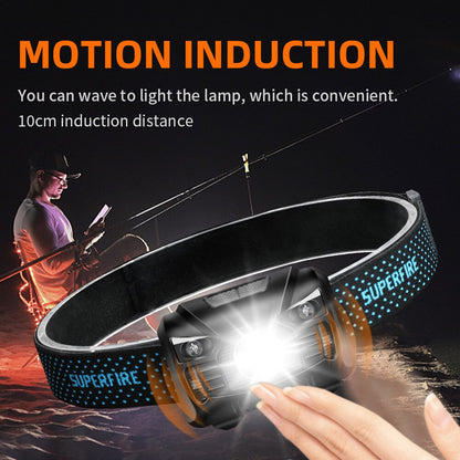 Motion Sensor Head Light Use AAA Battery Headlamp Waterproof for Camping