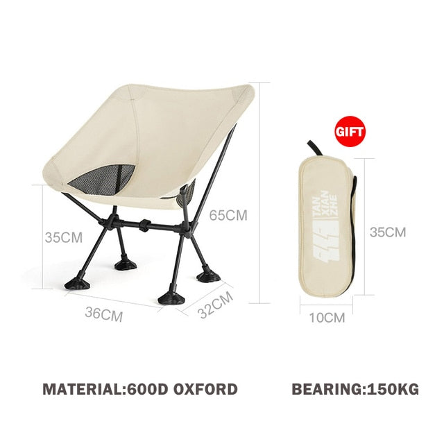 Folding Chairs Camping Portable Moon Chair Super Light Leisure Lounge Chair