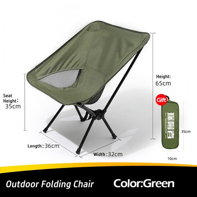 Chair Oxford Cloth Folding Lengthen Seat for Fishing BBQ Picnic Beach Ultralight Chair