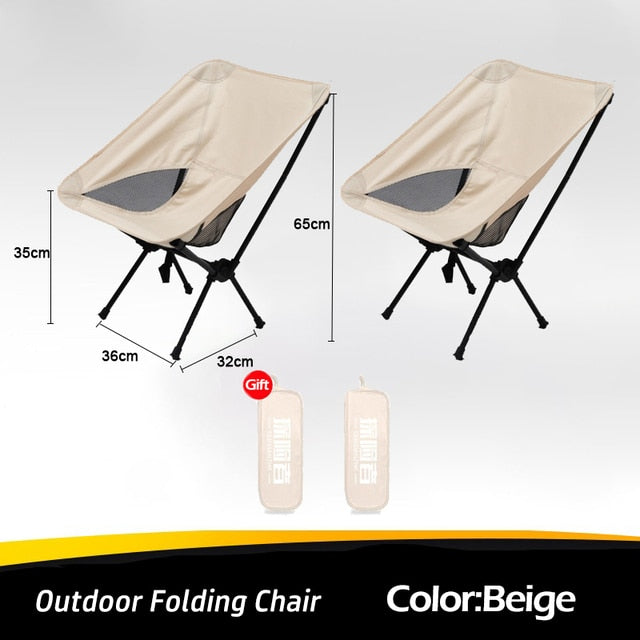 Chair Oxford Cloth Folding Lengthen Seat for Fishing BBQ Picnic Beach Ultralight Chairs