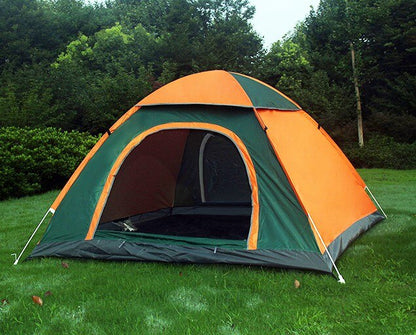 outdoor 3-4 people automatic  double 2 single rain camping camping field tent