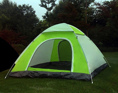 outdoor 3-4 people automatic  double 2 single rain camping camping field tent