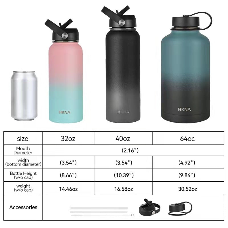 Vacuum Stainless Steel Large Capacity Thermos Water Bottle Sports Water Bottle