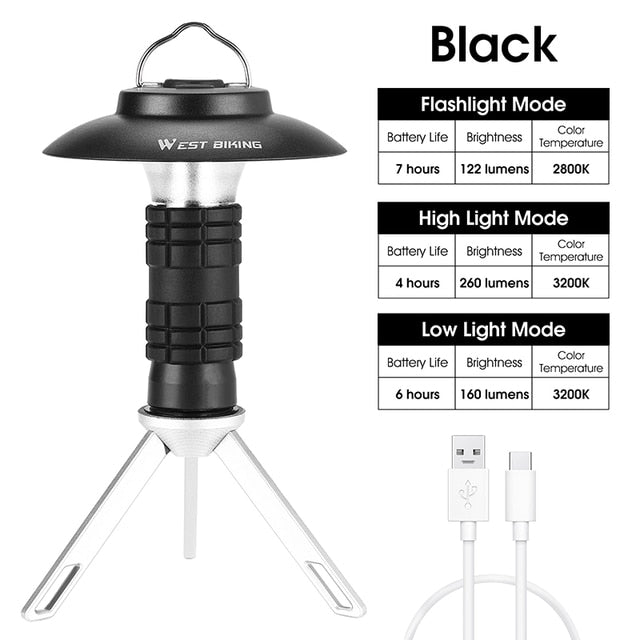 Camping Light USB Rechargeable 3 Lighting Modes