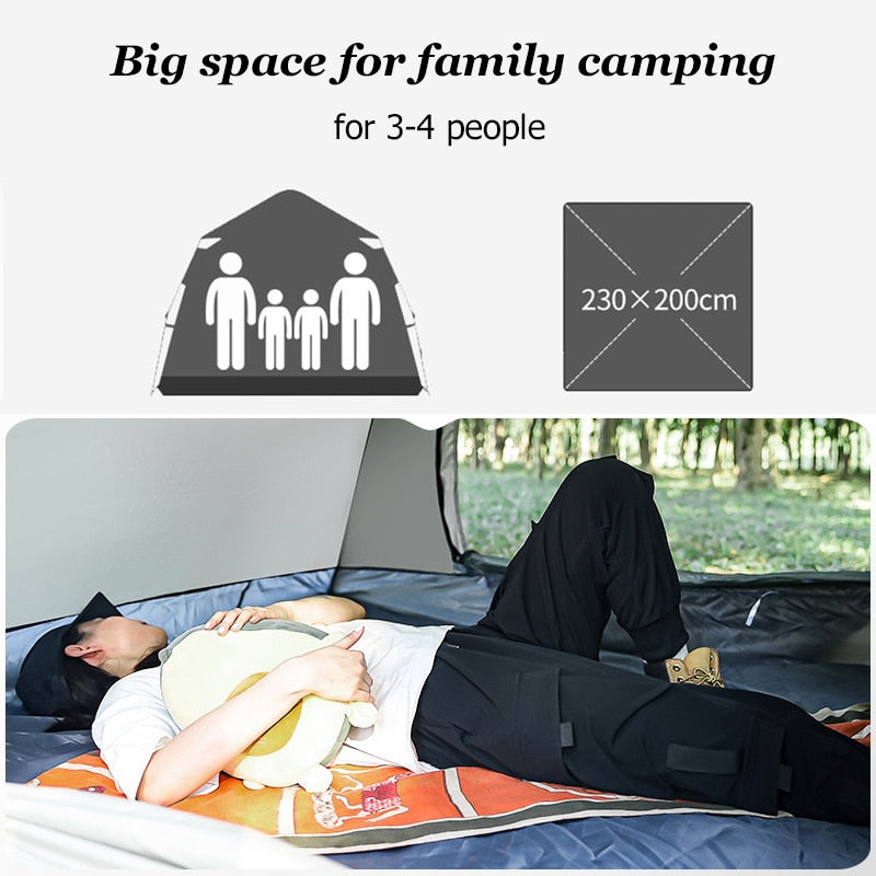 Pop Up Tents for Camping 3-4 Person Outdoor