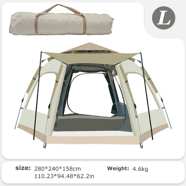 3-4/5-8 Person Pop Up Tent for Camping Outdoor Dome Tent