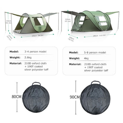 Pop Up Tents for Camping 3-4/5-8 Person Waterproof