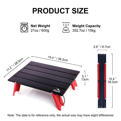 Table for Outdoor Picnic Barbecue Tours Tableware Ultra Light Folding Computer Bed Desk